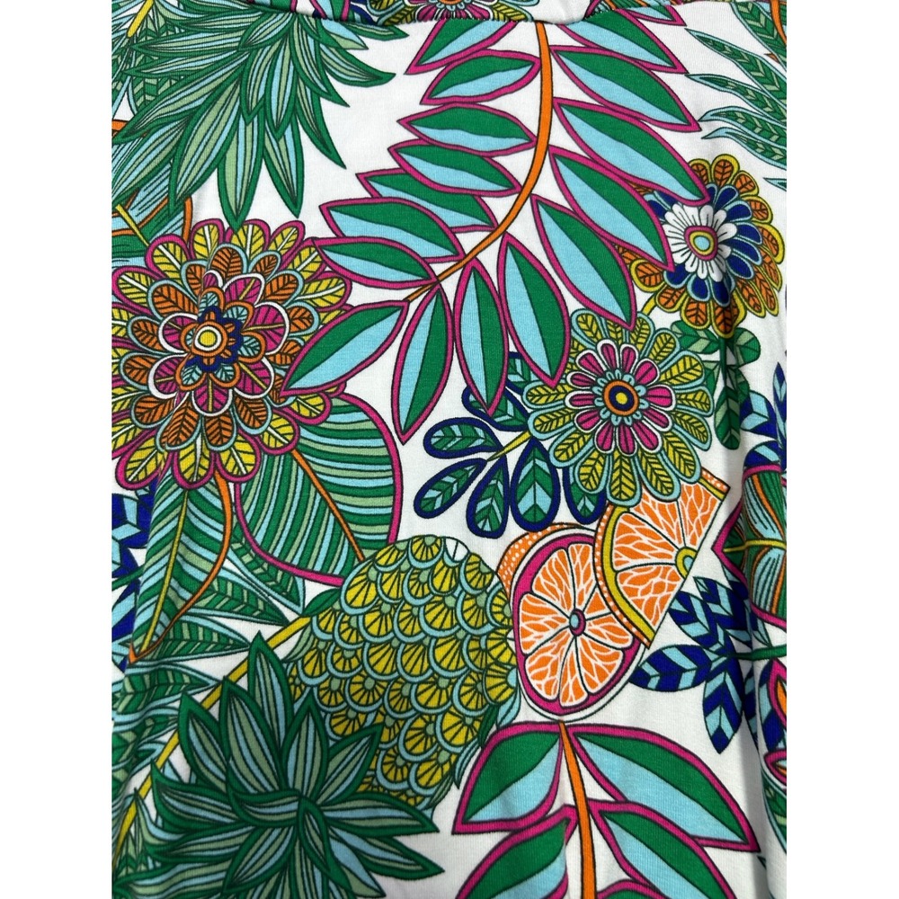Boden Women Green Tropical Fruit Print Lenzing Ecovero Wrap Maxi Dress 4R Resort - Picture 4 of 11